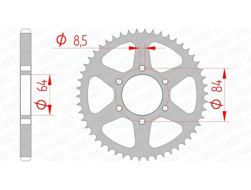 AFAM Steel Rear Sprocket 428 Standard - 14200
