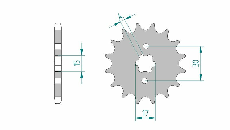 AFAM Front Sprocket Steel 428 Standard - 20107