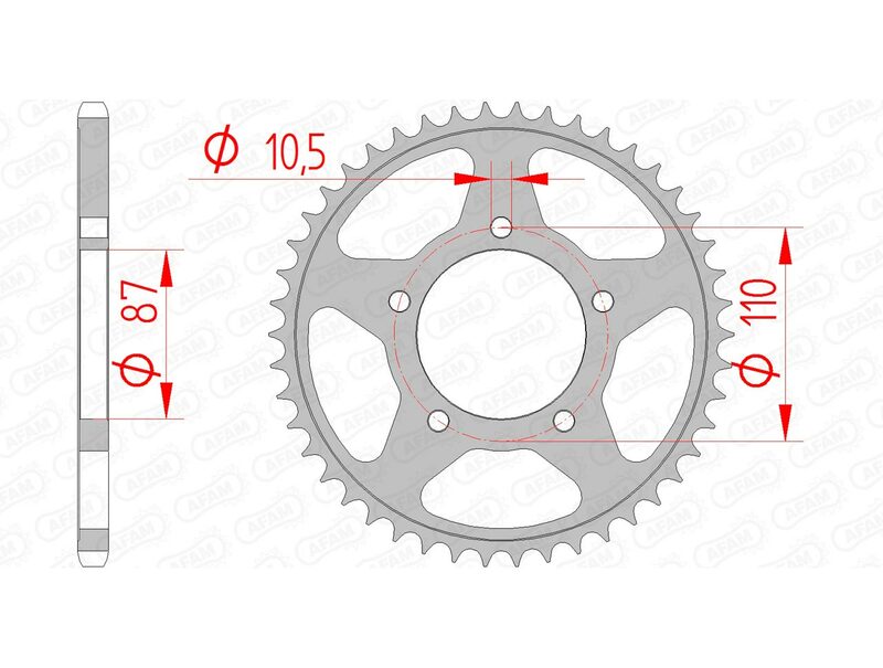 AFAM Steel Rear Sprocket 520 Standard - 14405