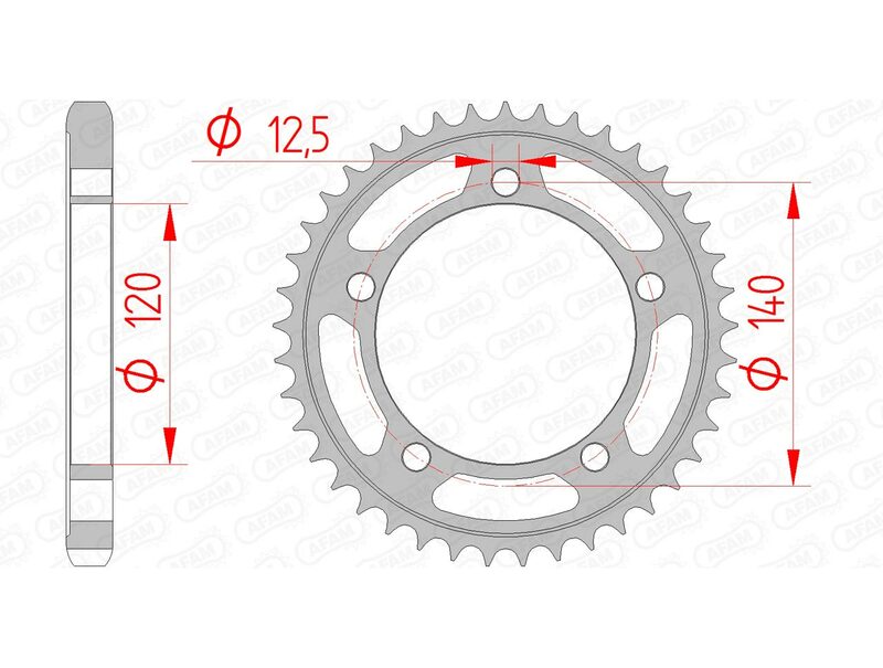AFAM Rear Sprocket Steel 530 Standard - 14911