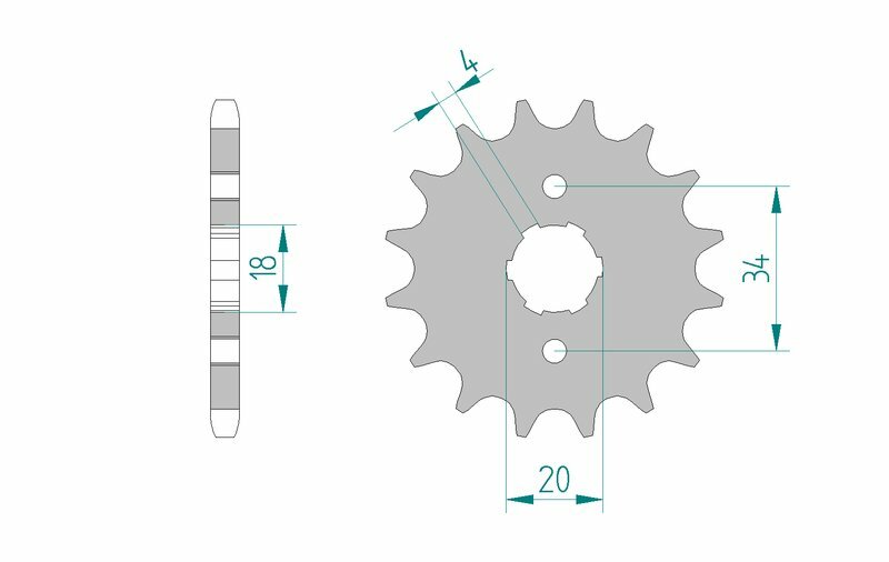 AFAM Front Sprocket Steel 428 Standard - 20200