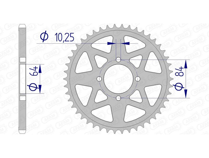 AFAM Rear Sprocket Aluminium 520 Hard Anodised - 15310