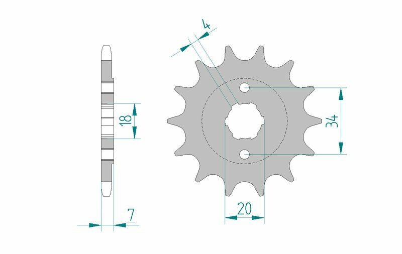 AFAM Front Sprocket Steel 520 Standard - 20202