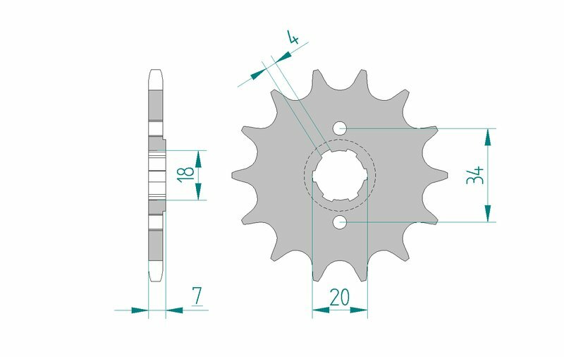 AFAM Front Sprocket Steel 520 Standard - 20203