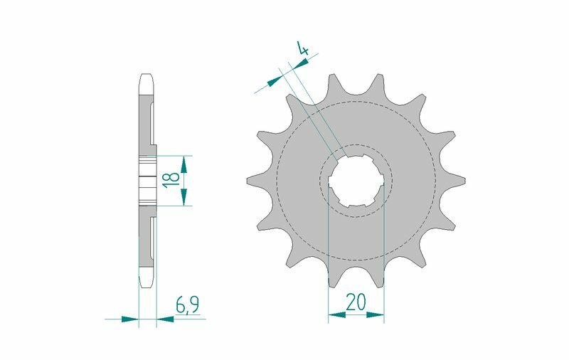 AFAM Steel Front Sprocket 520 Standard - 20204