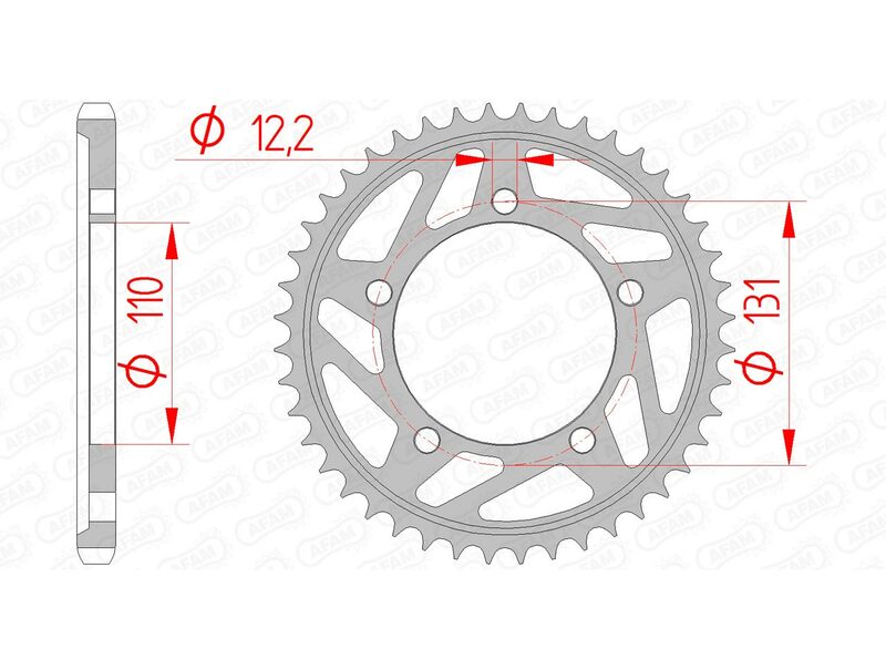 AFAM Steel Rear Sprocket 525 Standard - 164800