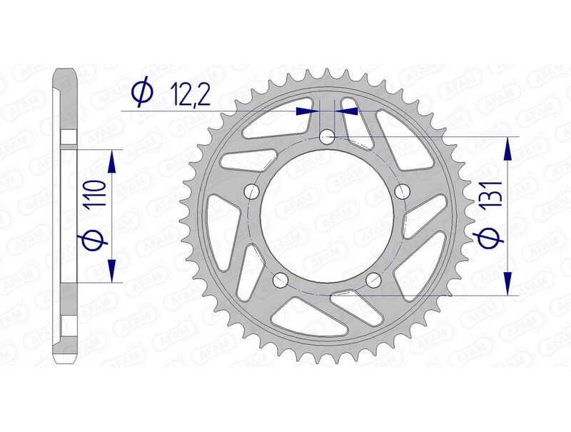 AFAM Rear Sprocket Aluminium 525 Hard Anodized - 165800