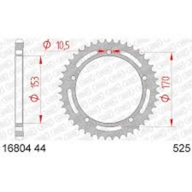 AFAM Steel Rear Sprocket 525 Standard - 16804