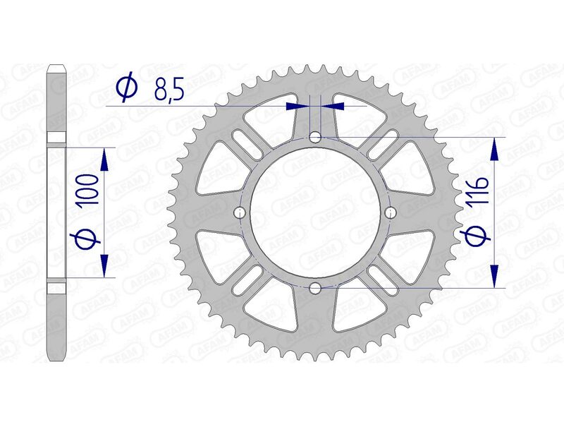 AFAM Rear Sprocket Aluminum 420 - 17104