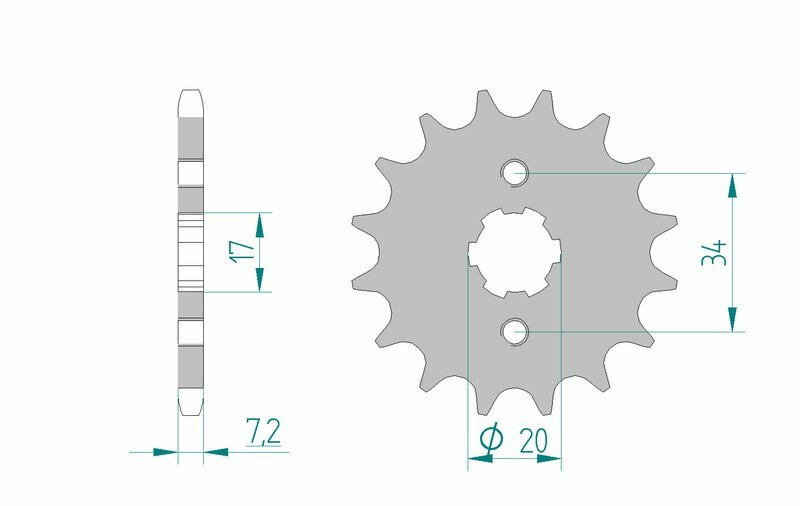 AFAM Steel Front Sprocket 428 Standard - 20209
