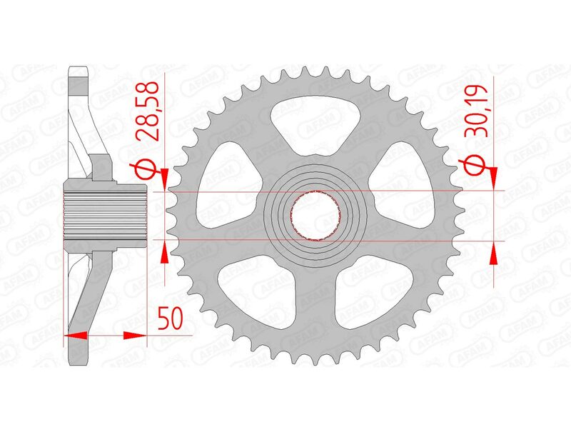 AFAM Rear Sprocket Steel 415 Standard - 35100