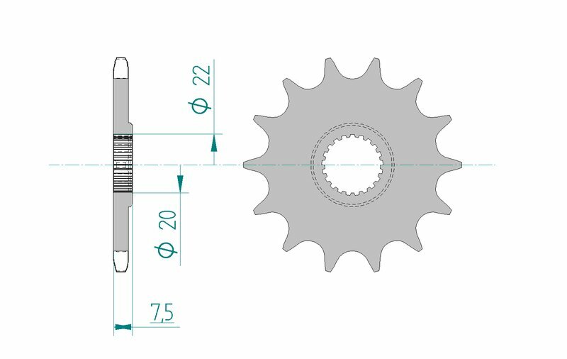 AFAM Front Sprocket Steel 520 Standard - 20210