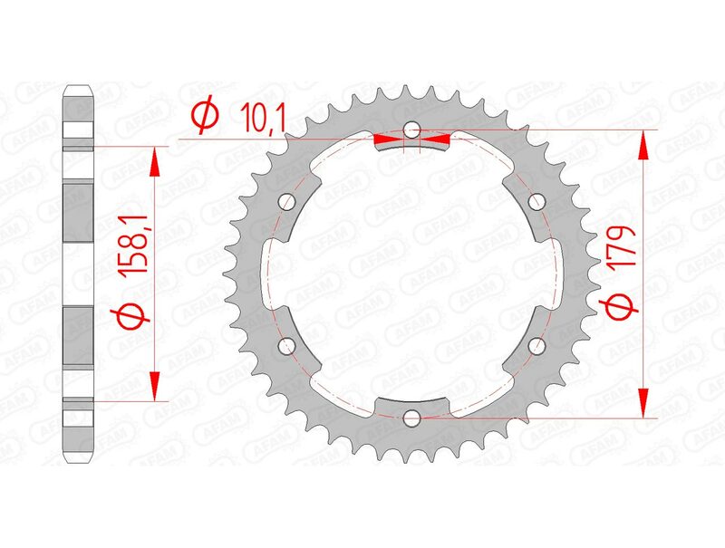 AFAM Steel Rear Sprocket 525 Standard - 35804