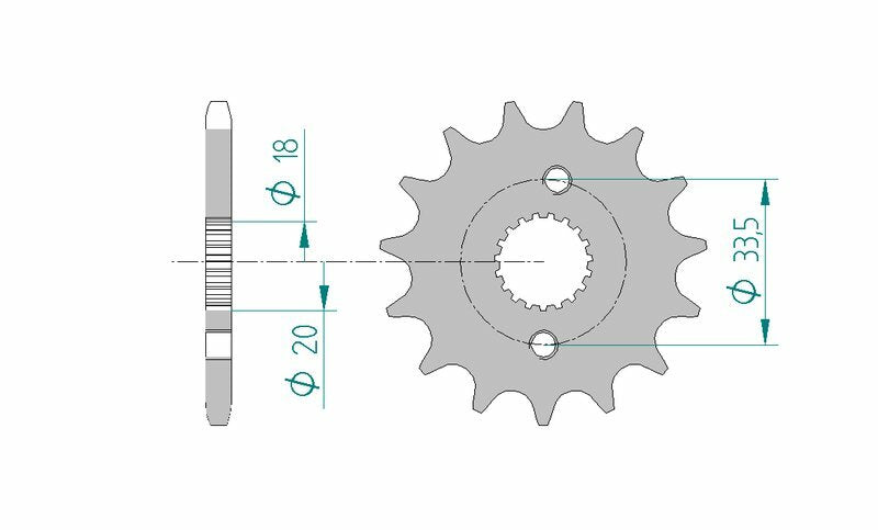 AFAM Steel Front Sprocket 420 Standard - 20211