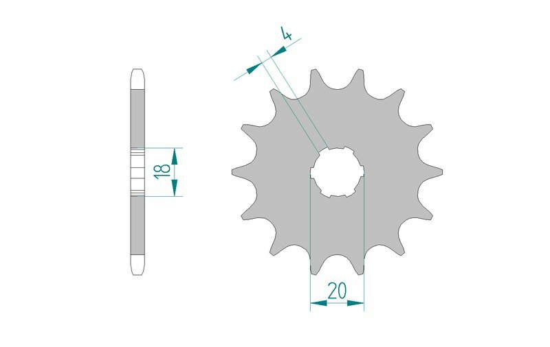 AFAM Front Sprocket Steel 520 Standard - 20303