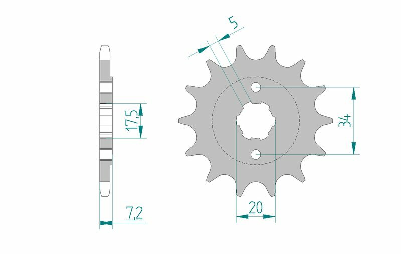 AFAM Front Sprocket Steel 520 Standard - 20305