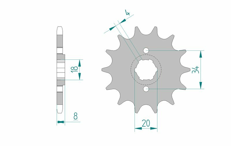 AFAM Front Sprocket Steel 520 Standard - 20306