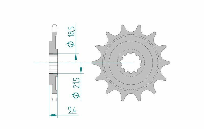 AFAM Front Sprocket Steel 520 Standard - 20310