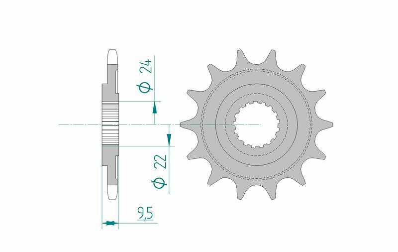 AFAM Front Sprocket Steel 520 Standard - 20311