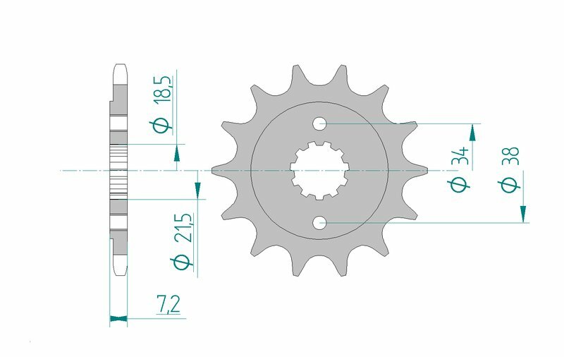 AFAM Front Sprocket Steel 520 Standard - 20320