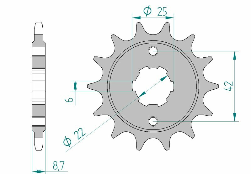 AFAM Front Sprocket Steel 520 Standard - 20401