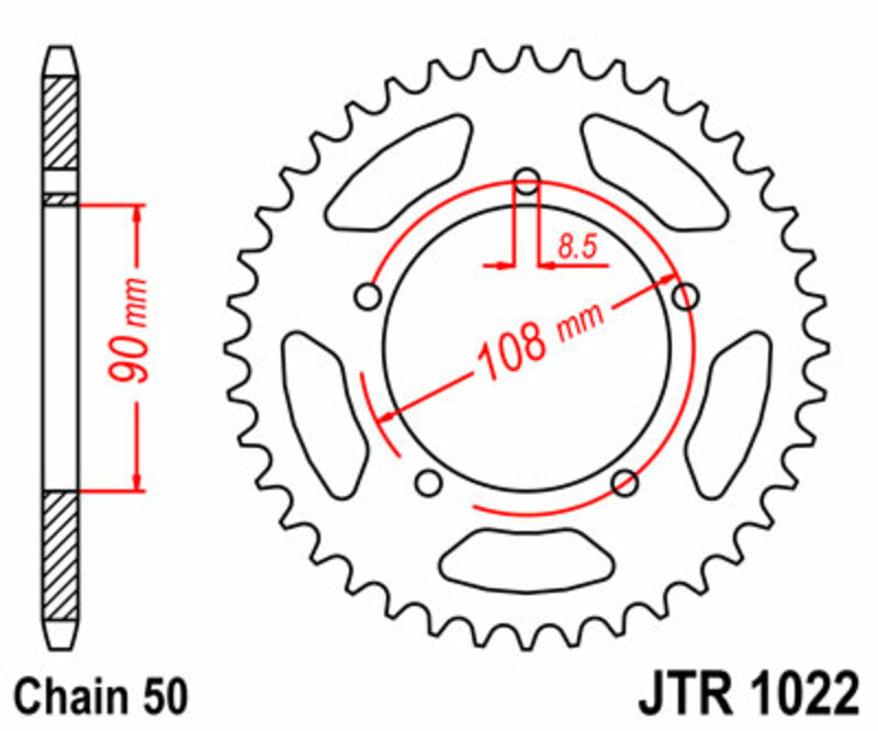 JT Rear Sprocket JTR1022