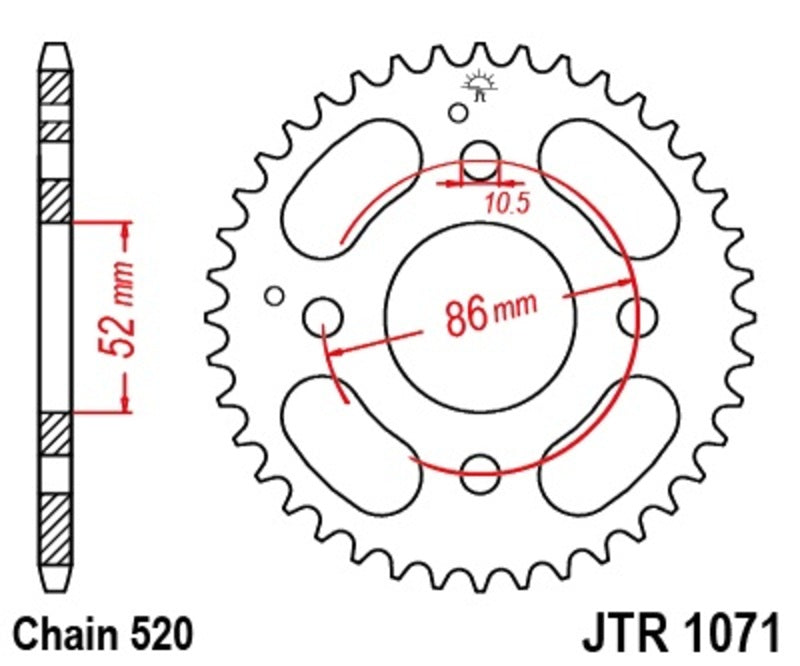 JT Rear Sprocket JTR1071