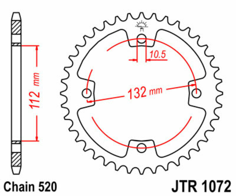 JT Rear Sprocket JTR1072