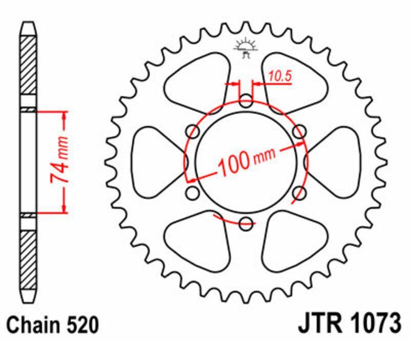 JT Rear Sprocket JTR1073