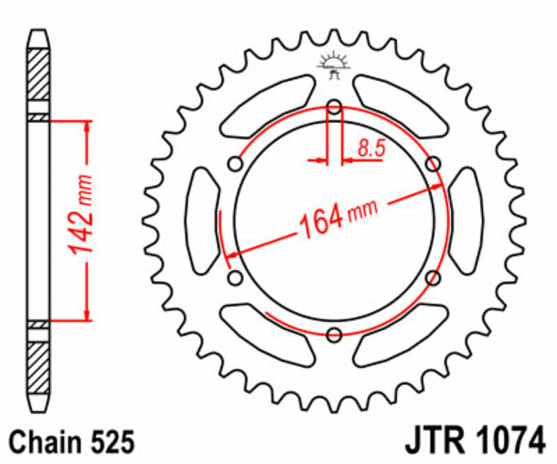 JT Rear Sprocket JTR1074