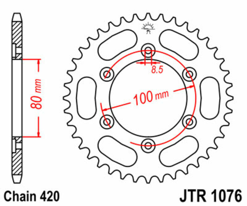 JT Rear Sprocket JTR1076