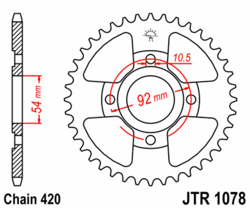 JT Rear Sprocket JTR1078