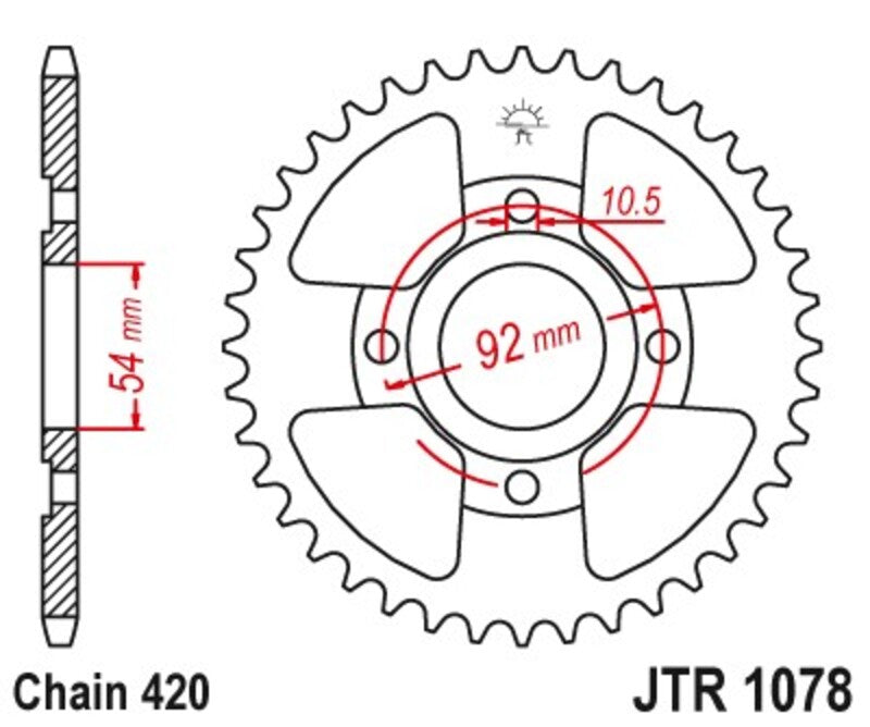 JT Rear Sprocket JTR1078