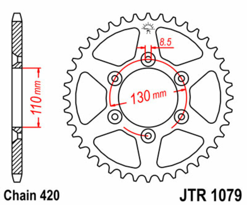 JT Rear Sprocket JTR1079