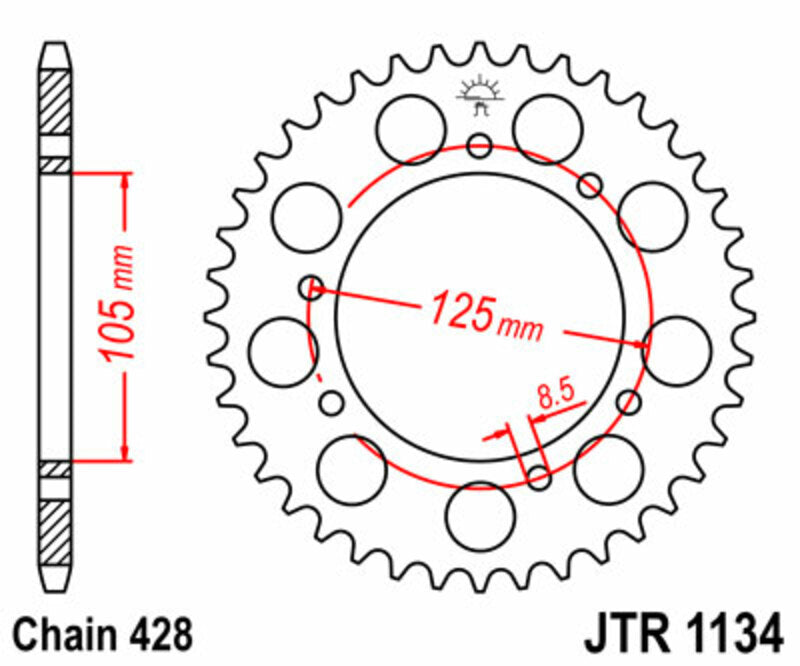 JT Rear Sprocket JTR1134