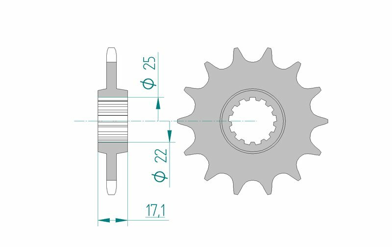 AFAM Front Sprocket Steel 520 Standard - 20407