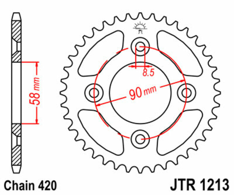 JT Rear Sprocket JTR1213