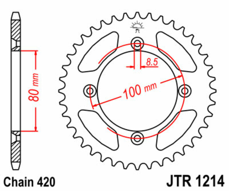 JT Rear Sprocket JTR1214
