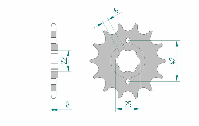 AFAM Front Sprocket Steel 520 Standard - 20500