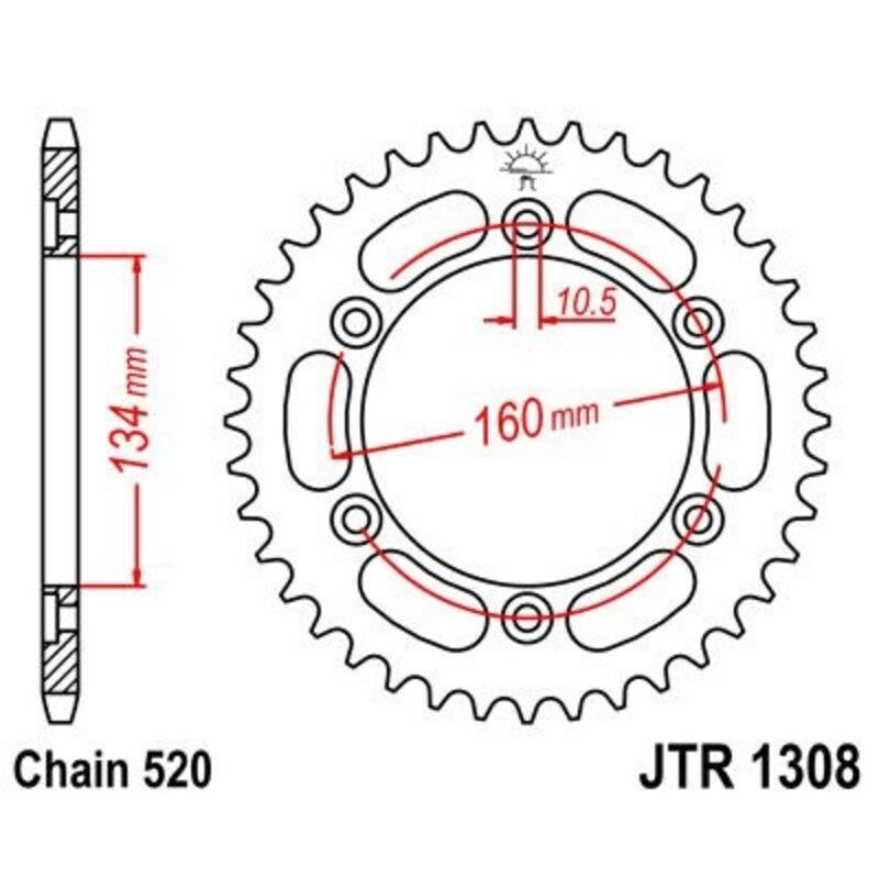 JT Rear Sprocket JTR1308