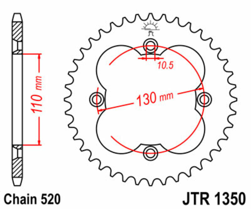 JT Rear Sprocket JTR1350