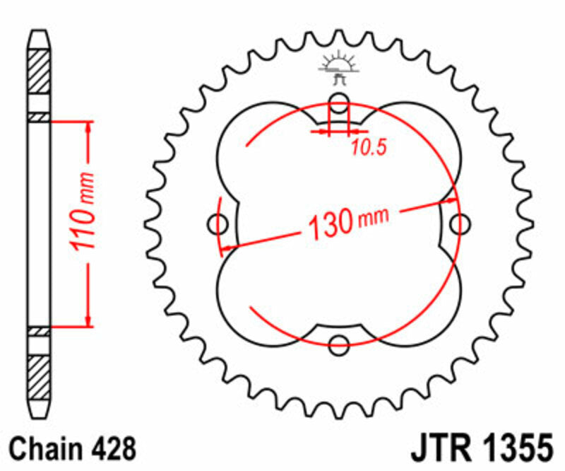 JT Rear Sprocket JTR1355