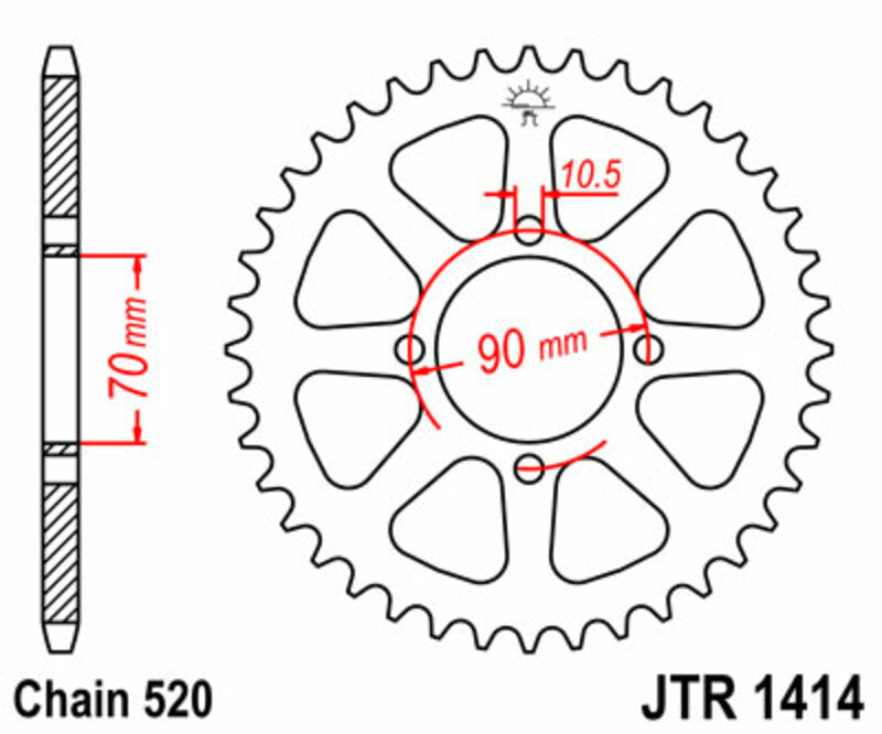 JT Rear Sprocket JTR1414