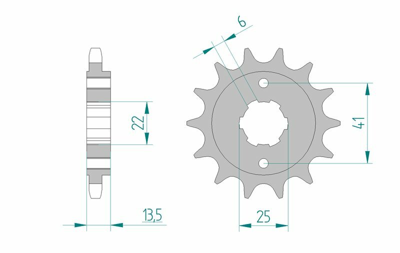 AFAM Front Sprocket Steel 525 Standard - 20506