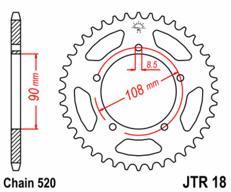 JT Rear Sprocket JTR18