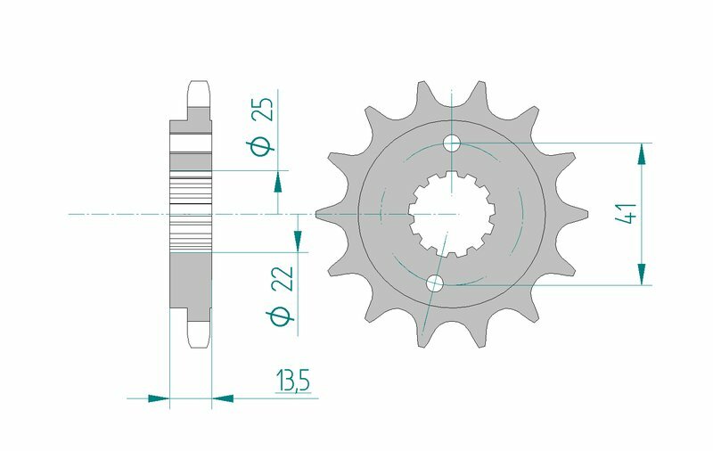 AFAM Front Sprocket Steel 525 Standard - 20507