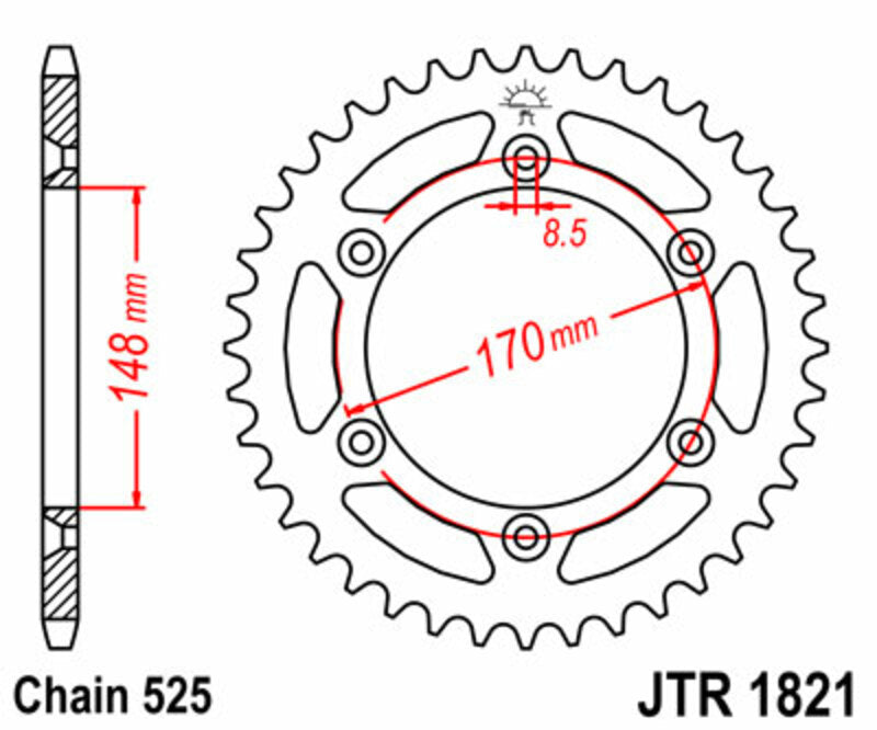JT Rear Sprocket JTR1821