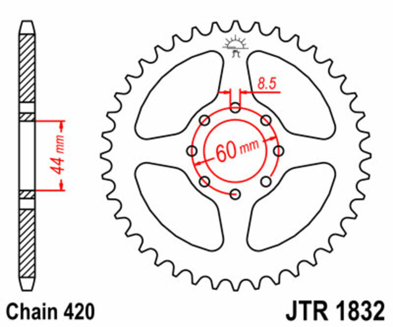 JT Rear Sprocket JTR1832
