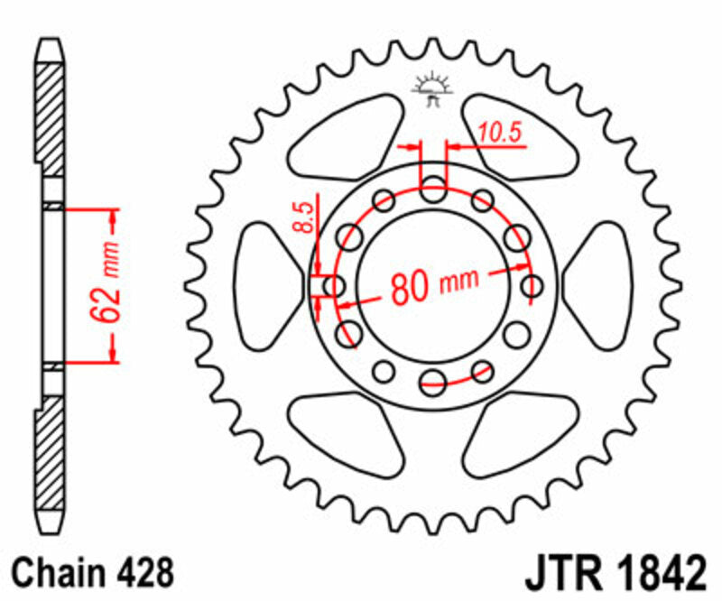 JT Rear Sprocket JTR1842