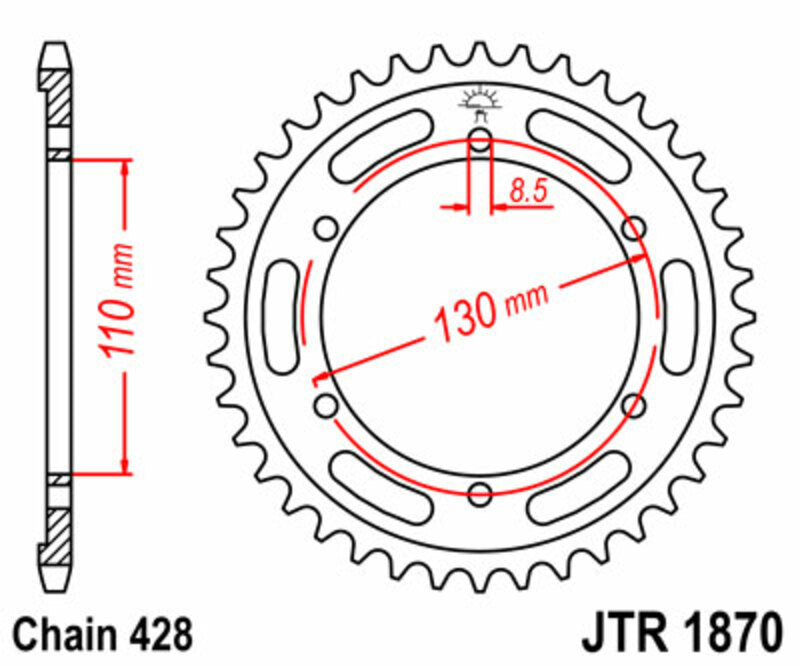 JT Rear Sprocket JTR1870